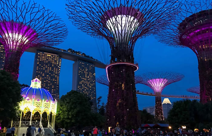  Gardens by the Bay Natale a Singapore