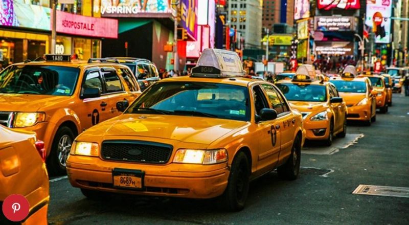 yellow cab taxy manhattan