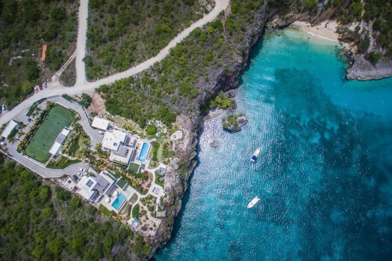 ani villa a Little Bay Anguilla vista dall'alto