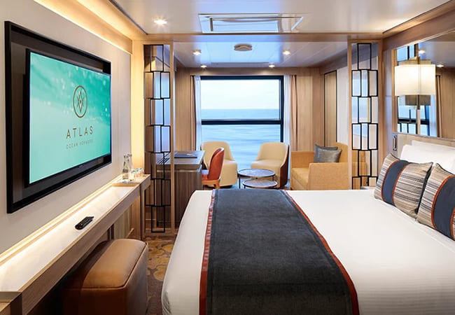 camera da letto crociera di lusso Atlas Ocean Voyages Cruise