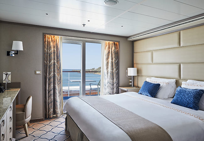 camera da letto crociera di lusso Silversea Cruises