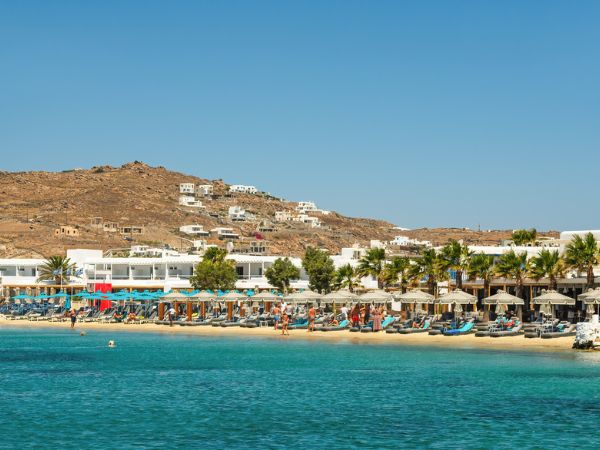 Spiaggia di Ornos, isola di Mykonos, Grecia