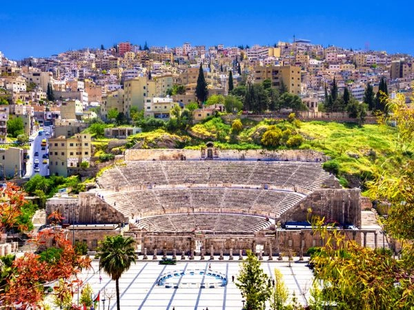 Teatro Romano e della città di Amman, Giordania