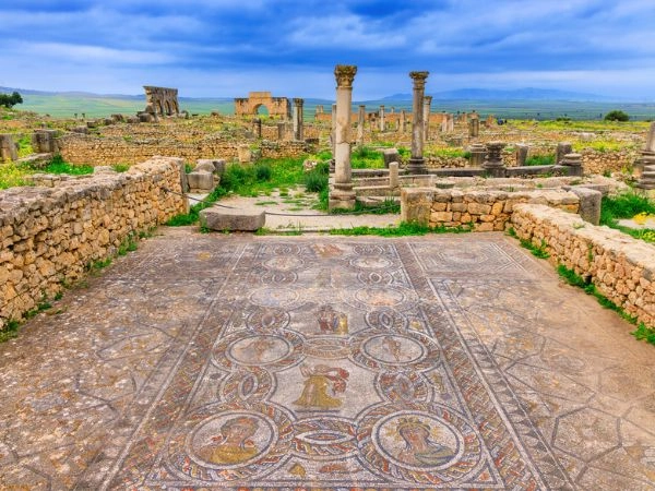 Volubilis, Marocco, Mosaici della città storica della Mauretania romana