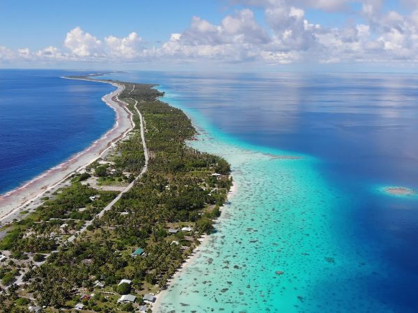 Fakarava atollo negli arcipelaghi di Tuamotu