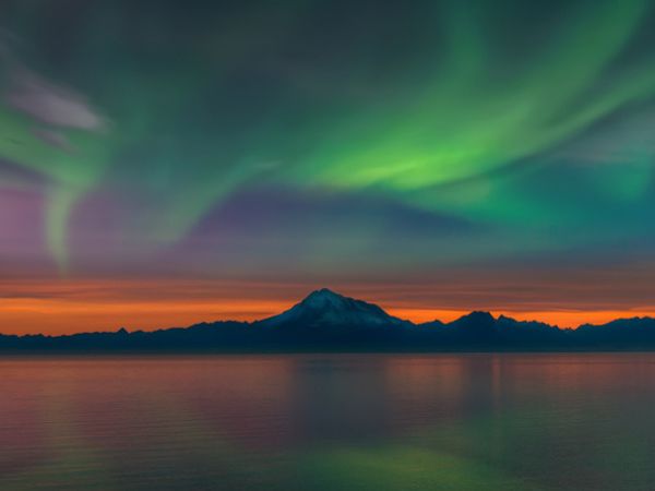 aurora boreale in Alaska 