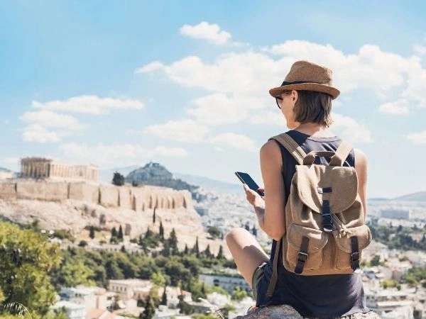 turista in greccia